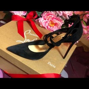 Christian Louboutin Black Suede Heels